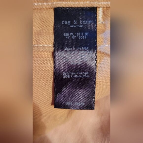 RAG & BONE STRAIGHT LEG MID-RISE PINK/WHITE JEANS Final Discount - Picture 7 of 12